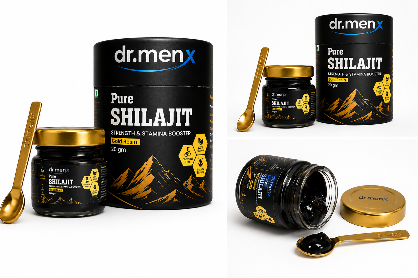 Dr. Men X Pure Shilajit Gold Resin | Premium Himalayan Shilajit 20g